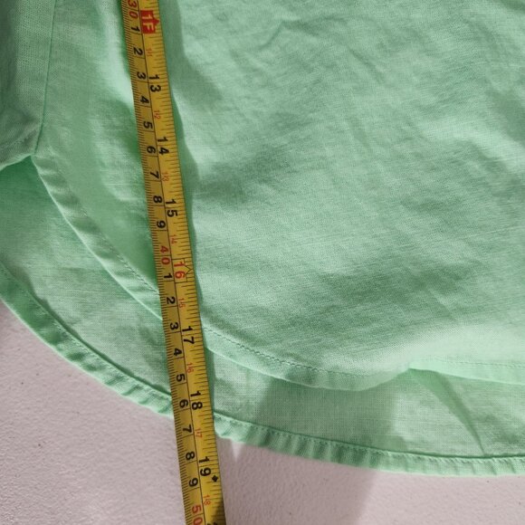 Universal Thread Shirt Womens Cropped Fit Mint Green Button-Up Shirt XS - Picture 13 of 14